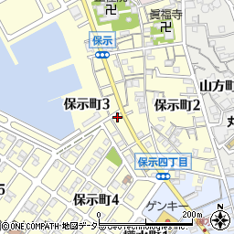 愛知県常滑市保示町周辺の地図