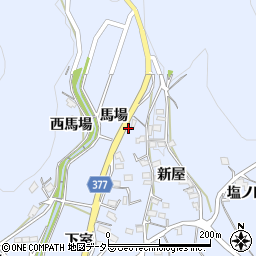 愛知県豊川市萩町馬場周辺の地図