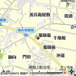 愛知県西尾市上町薬師裏10周辺の地図