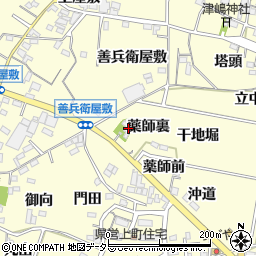 愛知県西尾市上町薬師裏9周辺の地図
