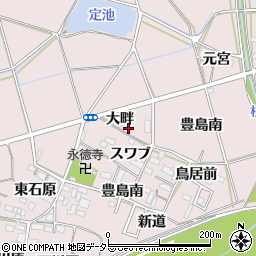 愛知県新城市豊島（大畔）周辺の地図