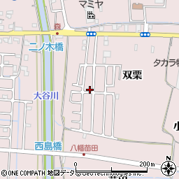 京都府八幡市八幡双栗48-53周辺の地図