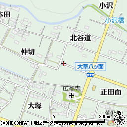 愛知県額田郡幸田町大草八ツ面周辺の地図