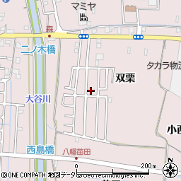 京都府八幡市八幡双栗48-28周辺の地図