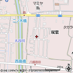 京都府八幡市八幡双栗48-56周辺の地図