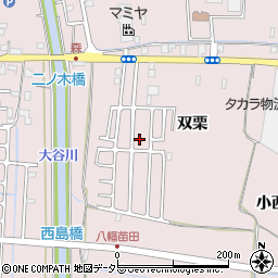 京都府八幡市八幡双栗48-27周辺の地図