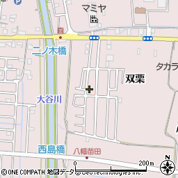 京都府八幡市八幡双栗48-57周辺の地図