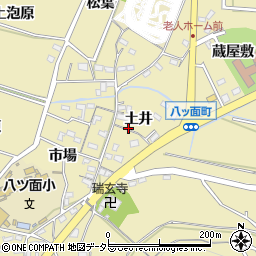 愛知県西尾市八ツ面町土井周辺の地図