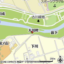 愛知県西尾市小島町大川畔周辺の地図