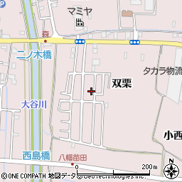 京都府八幡市八幡双栗48-9周辺の地図