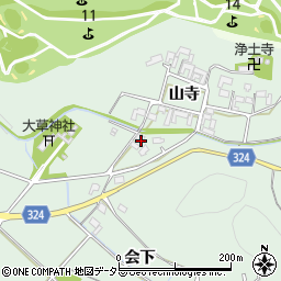 愛知県額田郡幸田町大草山寺121周辺の地図