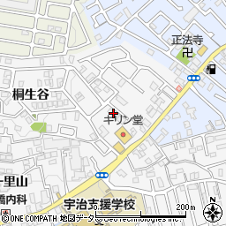 京都府宇治市広野町桐生谷25-20周辺の地図