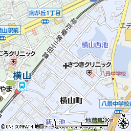 兵庫県三田市横山町周辺の地図
