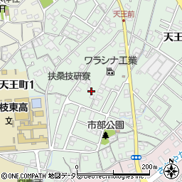 静岡県藤枝市天王町周辺の地図
