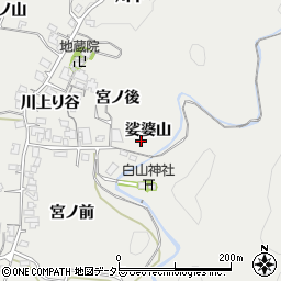 京都府宇治市白川娑婆山周辺の地図