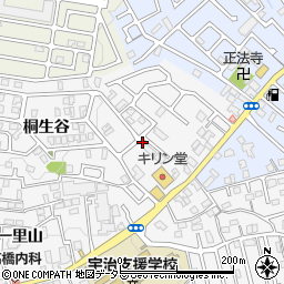 京都府宇治市広野町桐生谷25-27周辺の地図