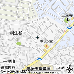 京都府宇治市広野町桐生谷25-16周辺の地図