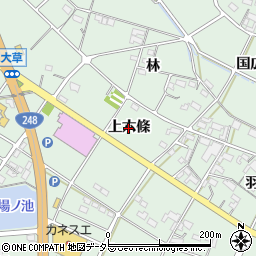 愛知県幸田町（額田郡）大草（上六條）周辺の地図