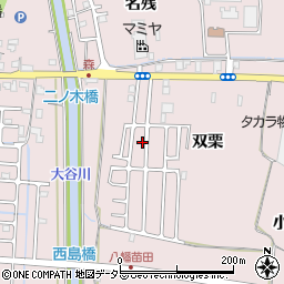 京都府八幡市八幡双栗48-45周辺の地図