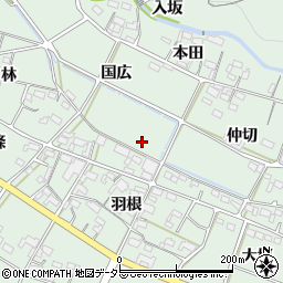愛知県額田郡幸田町大草国広62周辺の地図