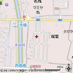 京都府八幡市八幡双栗48-39周辺の地図