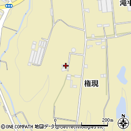 愛知県豊川市東上町権現周辺の地図