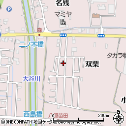 京都府八幡市八幡双栗48-44周辺の地図