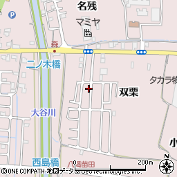 京都府八幡市八幡双栗48-43周辺の地図
