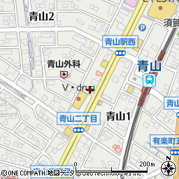 サンレータクシー　半田青山営業所周辺の地図