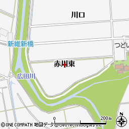 愛知県額田郡幸田町菱池赤川東周辺の地図