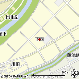 愛知県西尾市小島町下西周辺の地図