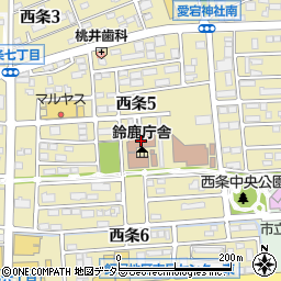 三重県鈴鹿庁舎鈴鹿建設事務所　土地開発公社鈴鹿支所周辺の地図