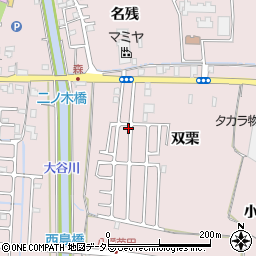 京都府八幡市八幡双栗48-42周辺の地図