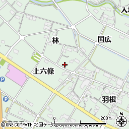 愛知県額田郡幸田町大草林11周辺の地図