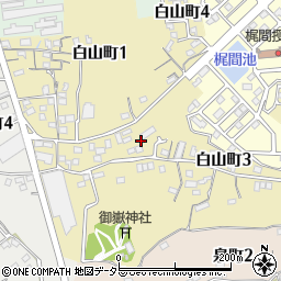 愛知県常滑市白山町周辺の地図