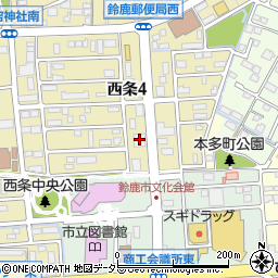 岡三證券鈴鹿支店周辺の地図