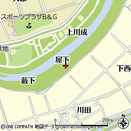 愛知県西尾市小島町屋下周辺の地図
