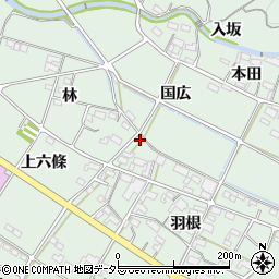 愛知県額田郡幸田町大草林8周辺の地図
