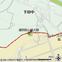兵庫県三田市下田中758周辺の地図