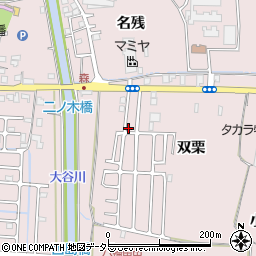 京都府八幡市八幡双栗5-14周辺の地図