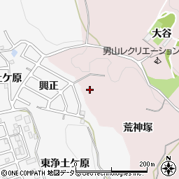 京都府八幡市八幡荒神塚周辺の地図
