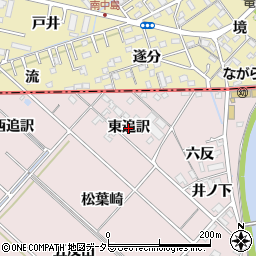 愛知県西尾市上永良町（東追訳）周辺の地図