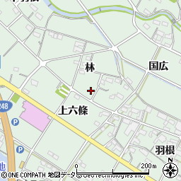 愛知県額田郡幸田町大草林18周辺の地図