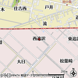 愛知県西尾市上永良町西追訳周辺の地図