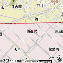 愛知県西尾市上永良町（西追訳）周辺の地図