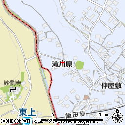 愛知県新城市川田滝川原19周辺の地図