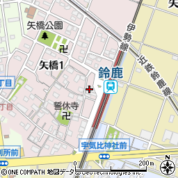 三交タクシー　鈴鹿配車センター周辺の地図