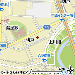 愛知県西尾市八ツ面町切戸周辺の地図