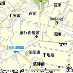 愛知県西尾市上町善兵衛屋敷49周辺の地図