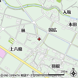 愛知県額田郡幸田町大草林79周辺の地図